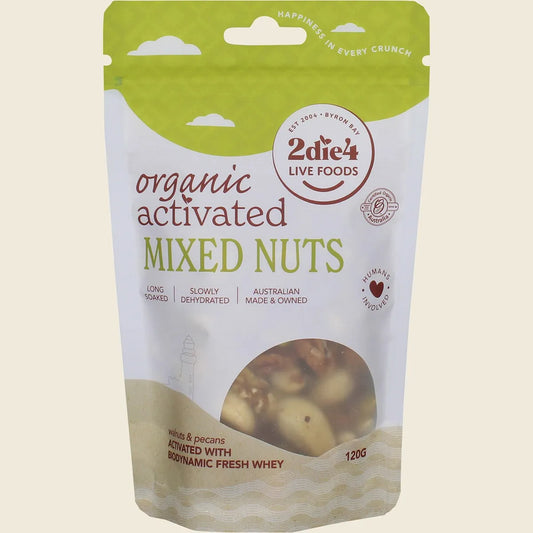 2die4 Live Foods Organic Activated Mixed Nuts with Fresh Whey 120g