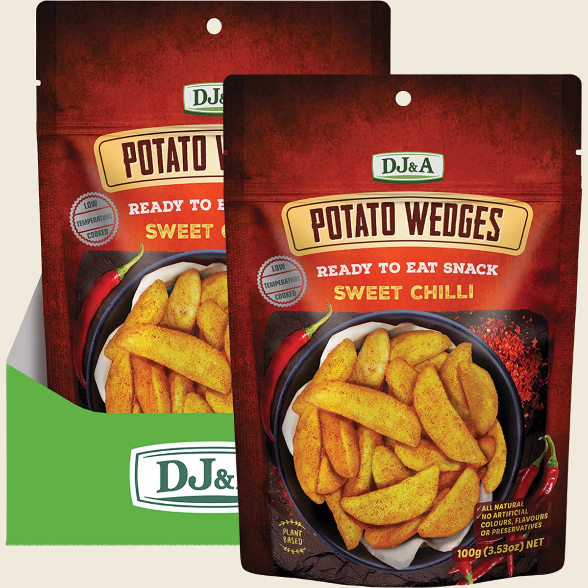 Dj&a Potato Wedges Sweet Chilli 9x100g