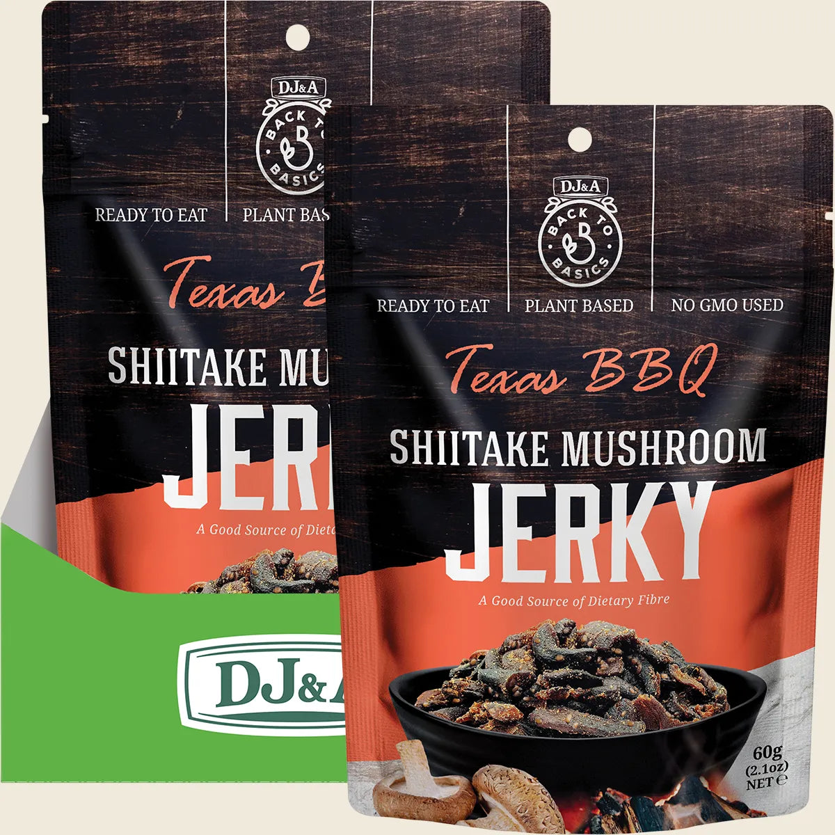 Dj&a Shiitake Mushroom Jerky Texas BBQ 12x60g
