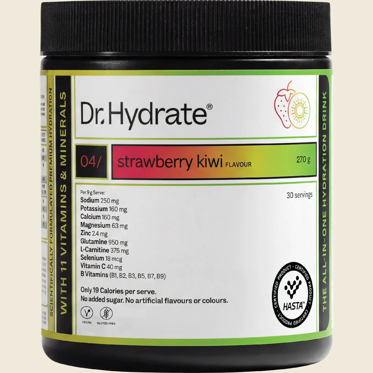 All-In-One Hydration Drink Hasta Cert Strawberry Kiwi 270g