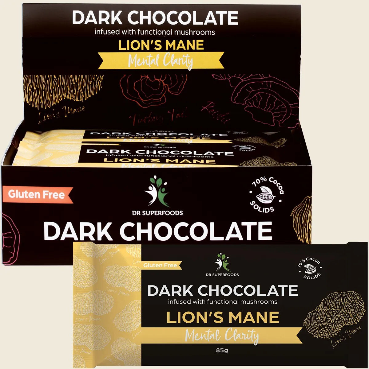 Dark Chocolate Bar Mental Clarity 12x85g