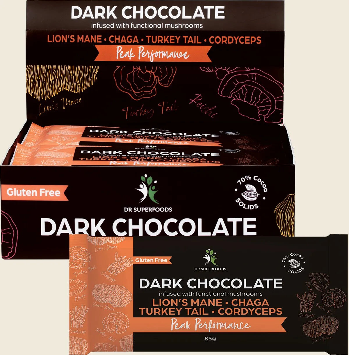 Dark Chocolate Bar Peak Performance 12x85g