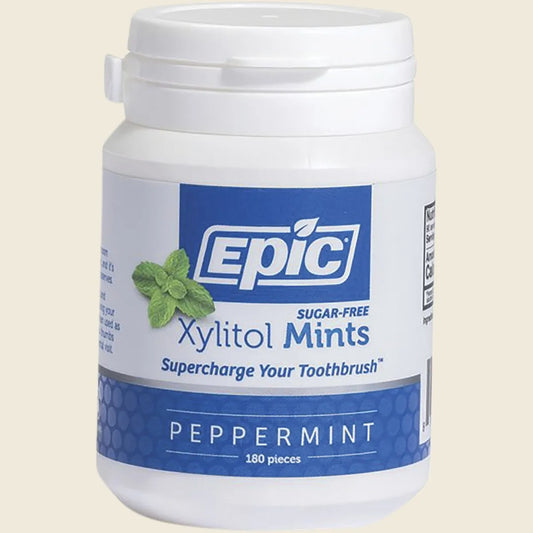 Epic Xylitol (Sugar-Free) Mints Peppermint 180 Piece Tub