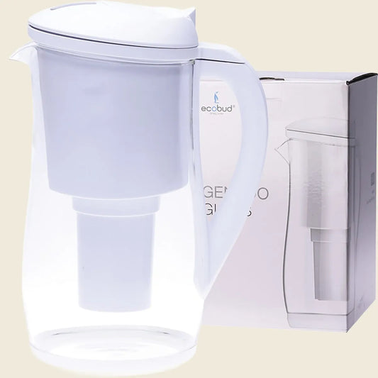 Gentoo Glass Water Filter Jug White 1500ml
