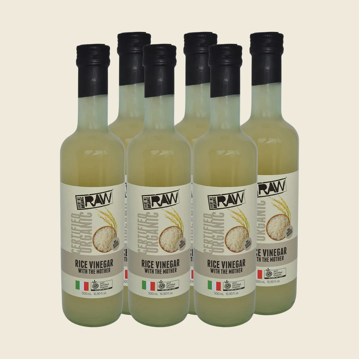 Rice Wine Vinegar with The Mother 6x500ml