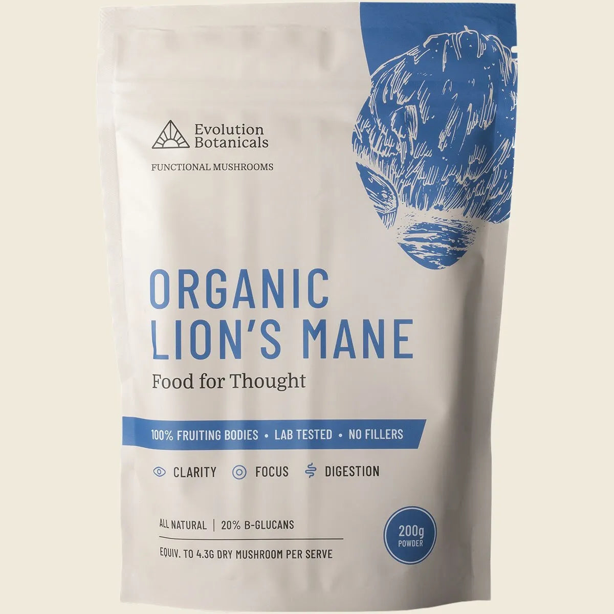 Organic Lion's Mane Food For Thought 200g