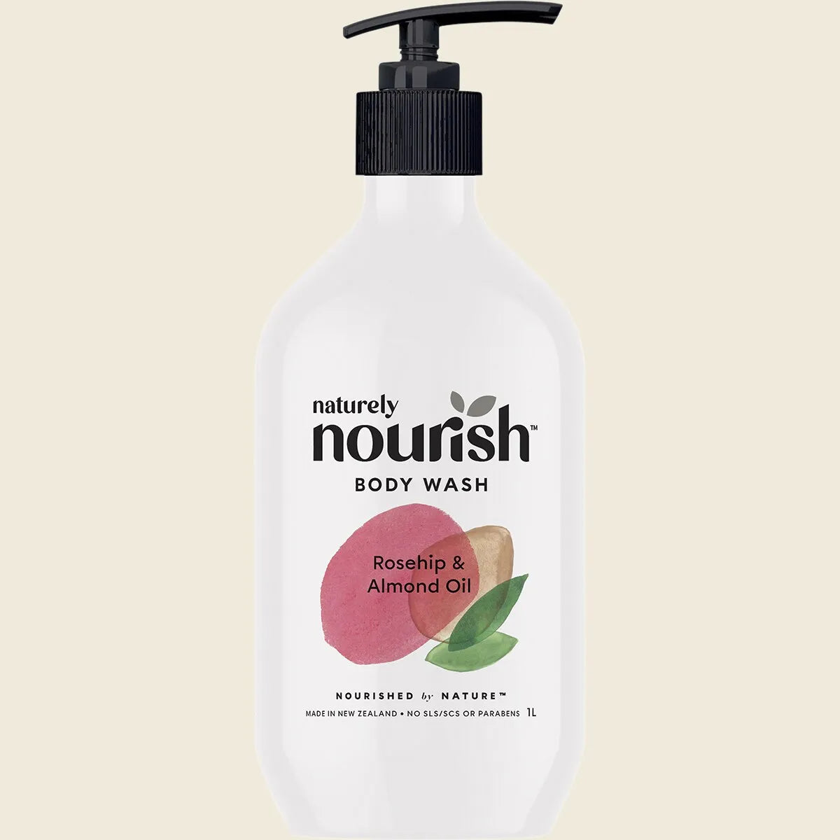 Naturely Nourish Body Wash Rosehip & Almond Oil 1000ml