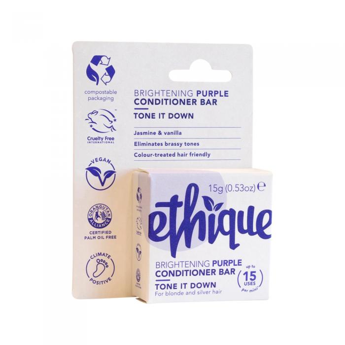 Ethique Bar Conditioner Brightening Purple Tone It Down (for Blonde And Silver Hair) 15g  Sell Through