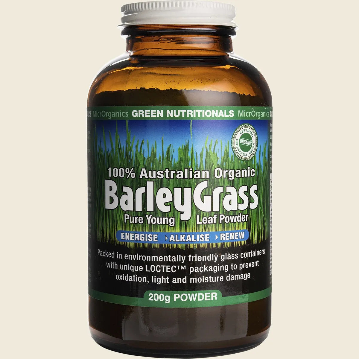 Green Nutritionals 100% Organic Australian Barleygrass Powder 200g
