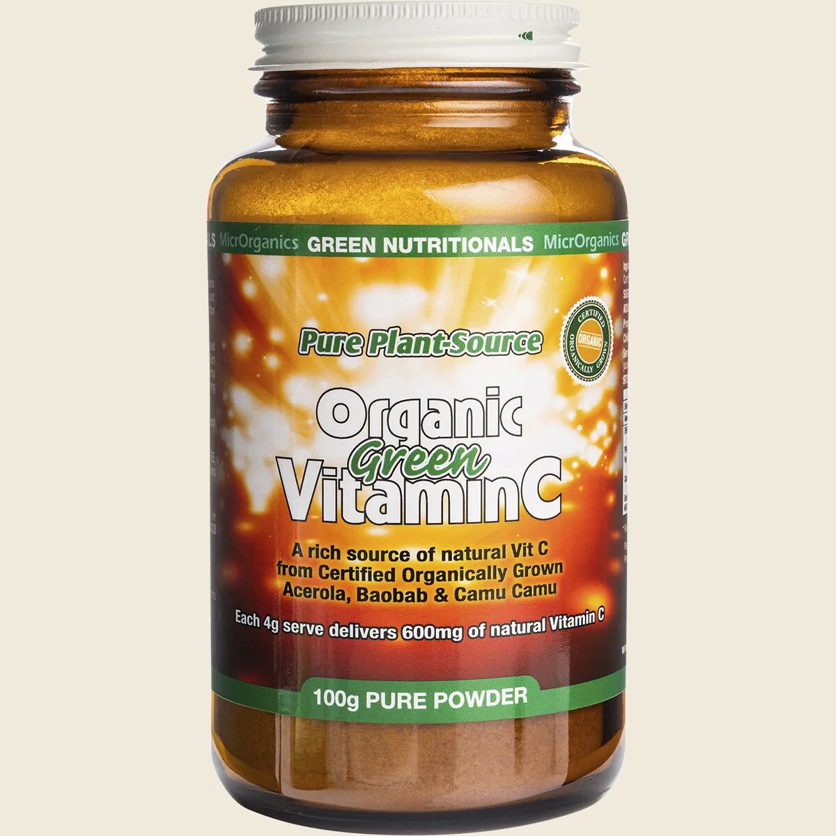 Green Nutritionals Pure Plant-source Organic Green Vitamin C Powder 100g