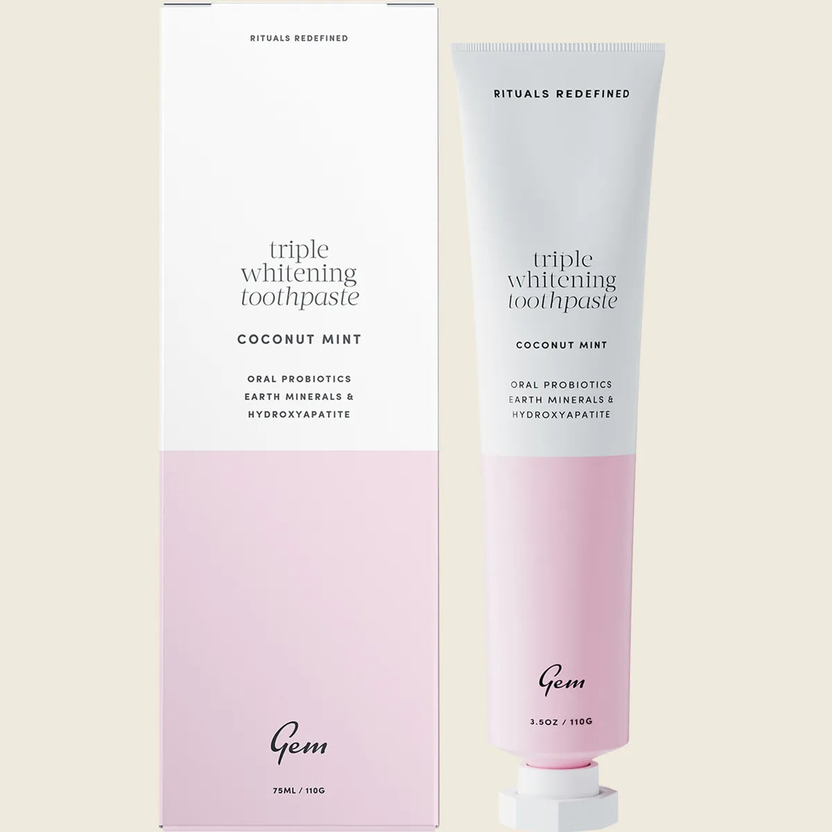 Gem Triple Whitening Toothpaste Coconut Mint 100g