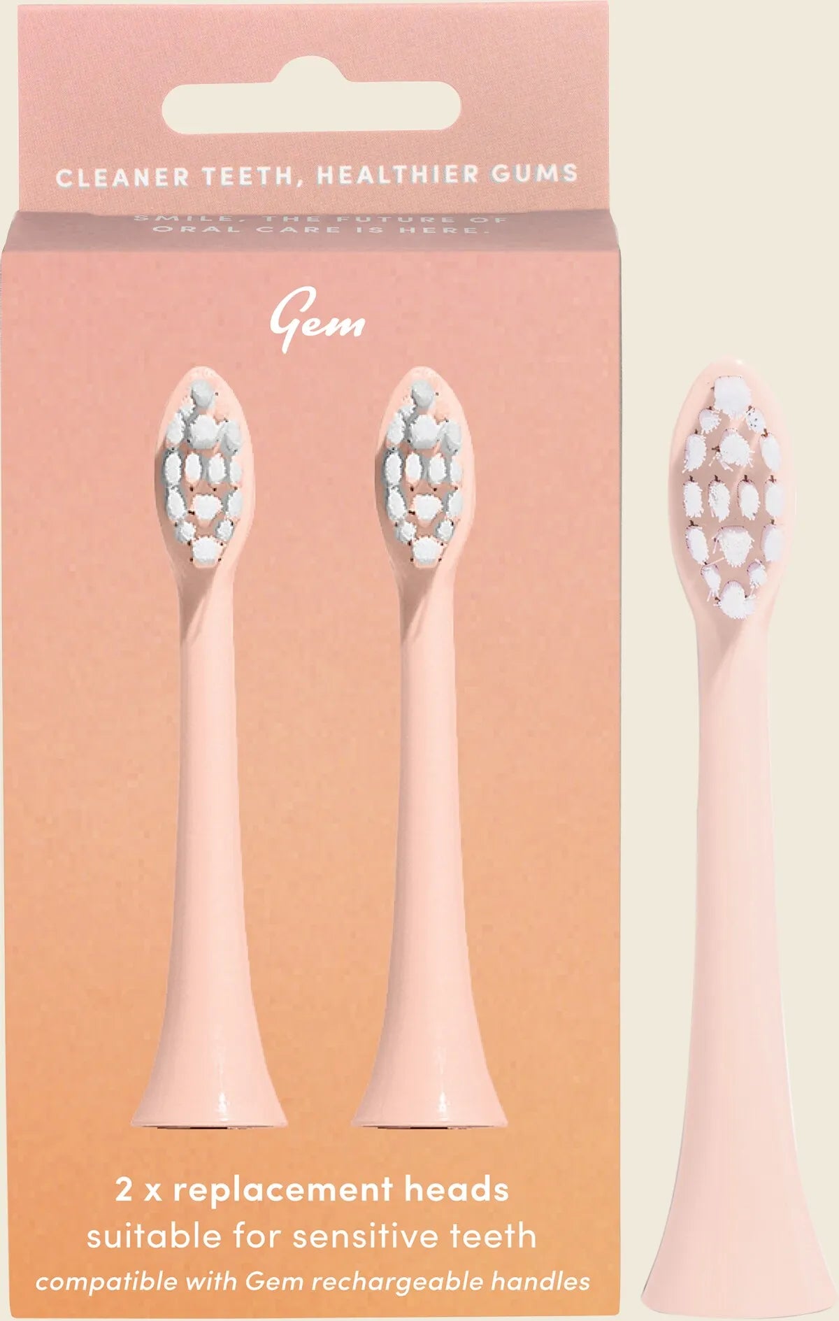 Gem Toothbrush Electric Replacem Head Watermel X 2 Pk