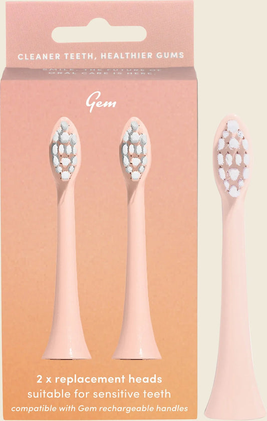 Gem Toothbrush Electric Replacem Head Watermel X 2 Pk
