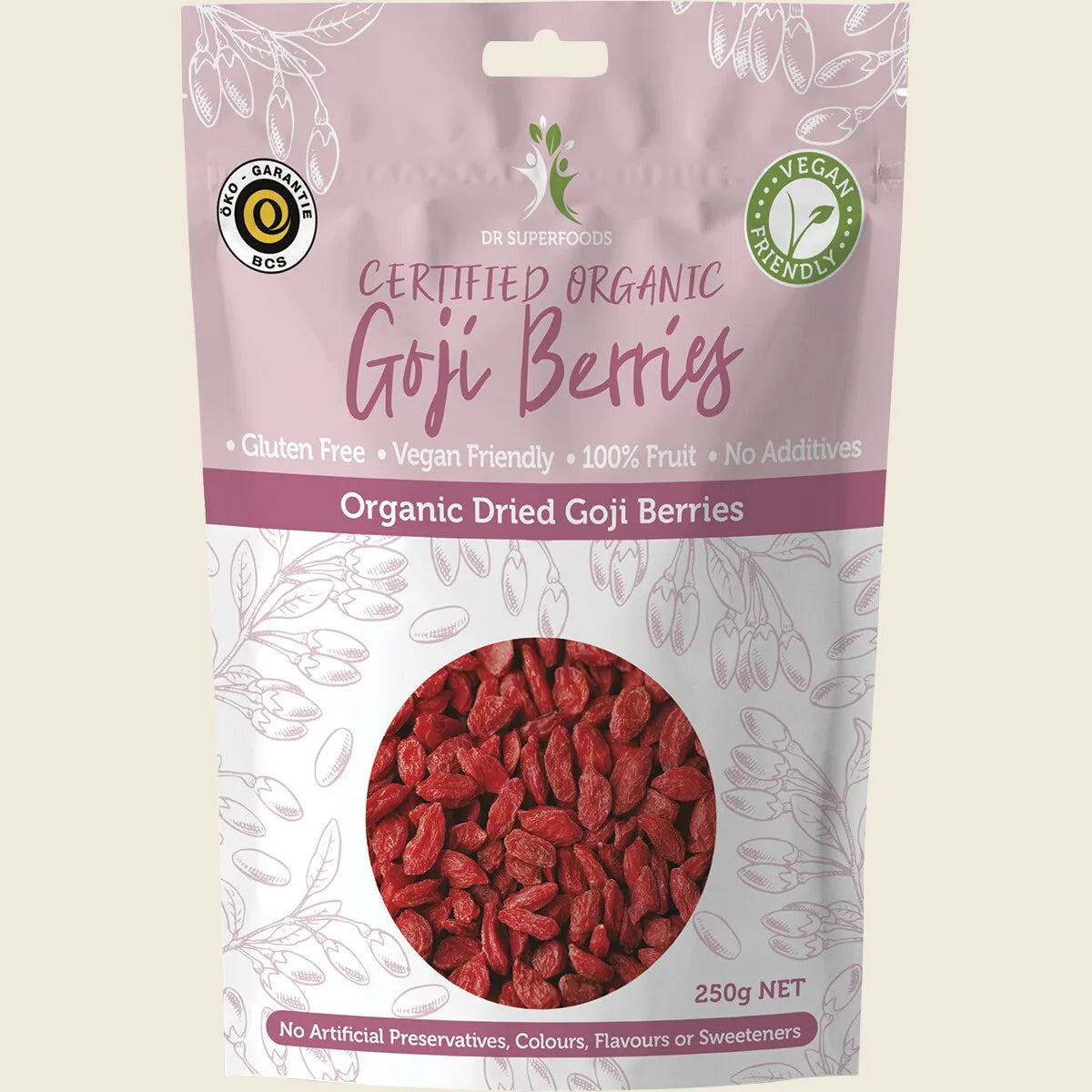 Dried Goji Berries Certified Organic 250g
