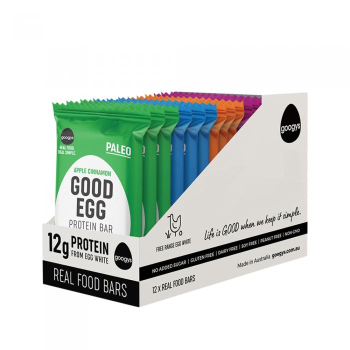Googys Good Egg Protein Bar Mixed 55g X 12 Display
