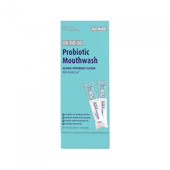 Henry Blooms Oral Health On The Go Probiotic Mouthwash Sachets 11ml X 20 Pack