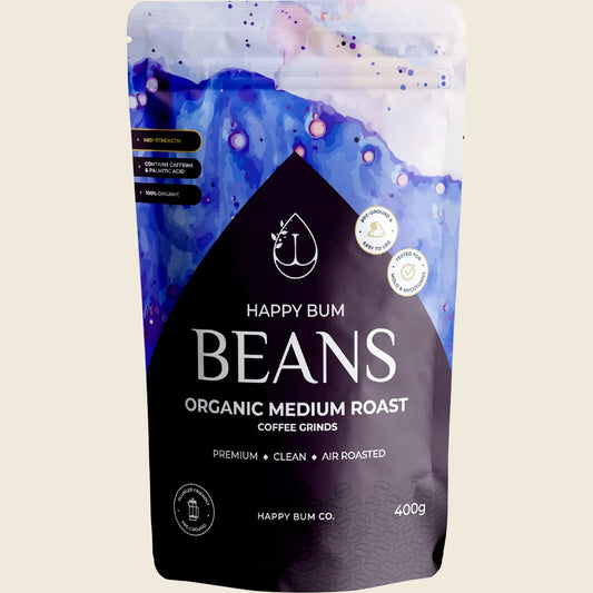 Happy Bum Co Ground Coffee Beans Medium Roast 400g