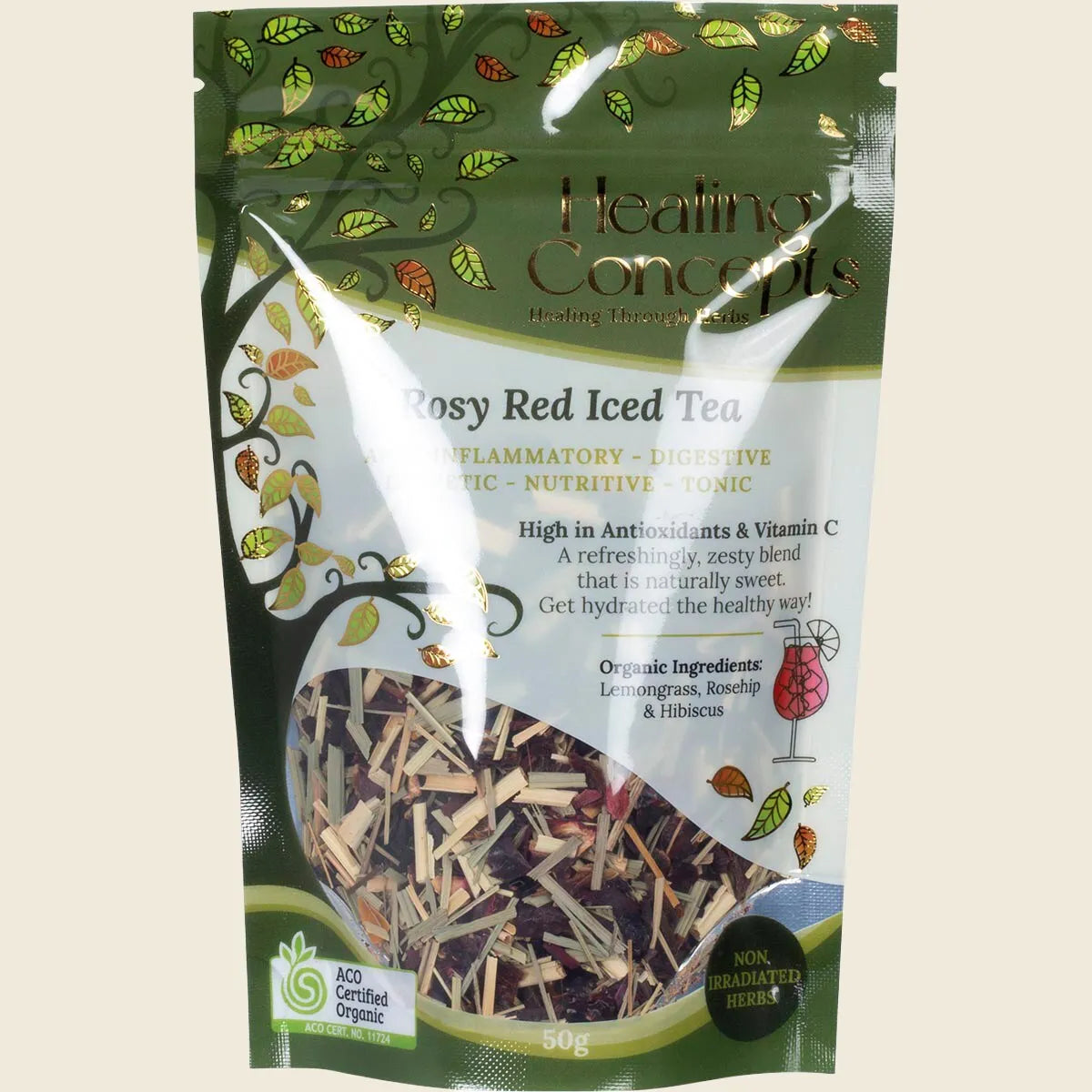 Healing Concepts Organic Blend Rosy Red Iced Tea 50g
