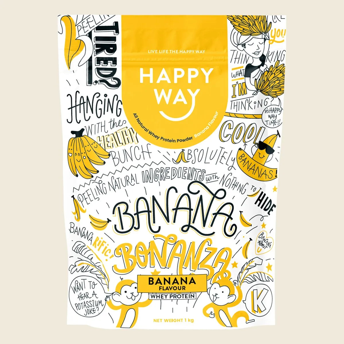Whey Protein Powder Banana 1kg
