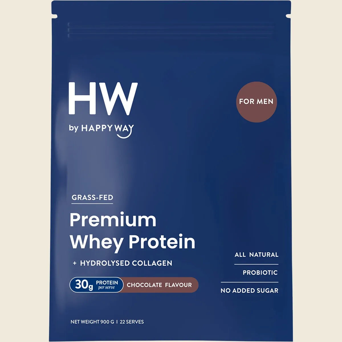 Men's Premium Whey Protein Powder Chocolate 900g