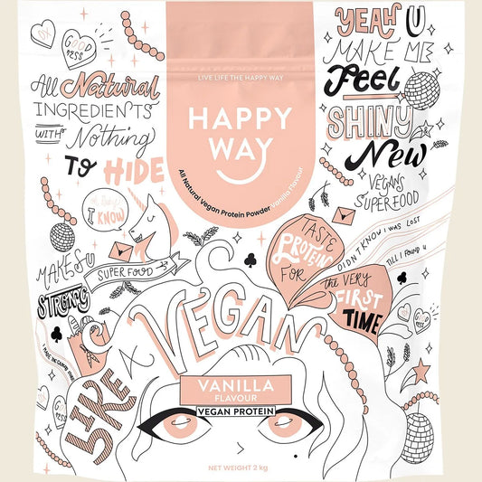 Happy Way Vegan Protein Powder Vanilla 2kg
