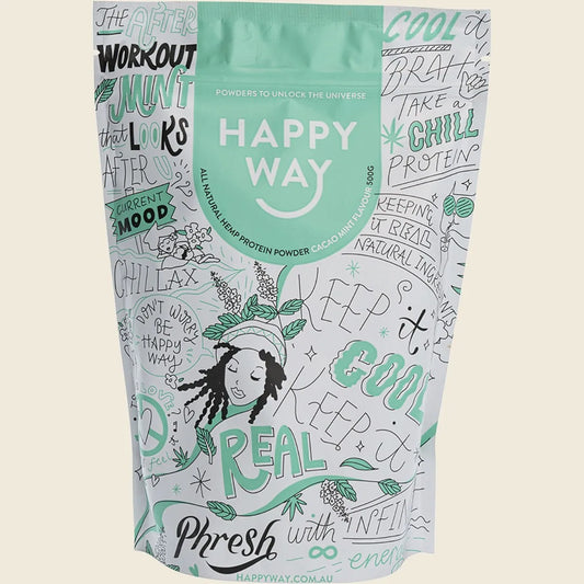 Happy Way Hemp Protein Powder Cacao Mint 500g