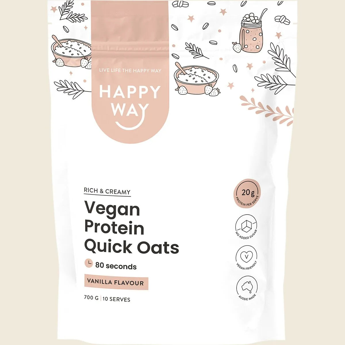 Vegan Protein Quick Oats Vanilla 700g