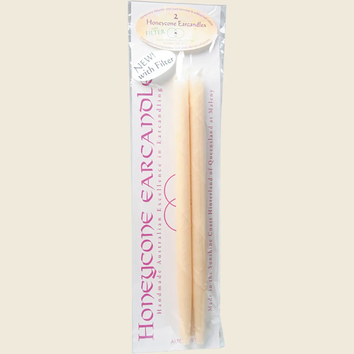 Ear Candles with Filter 100% Unbleached Cotton 2pk