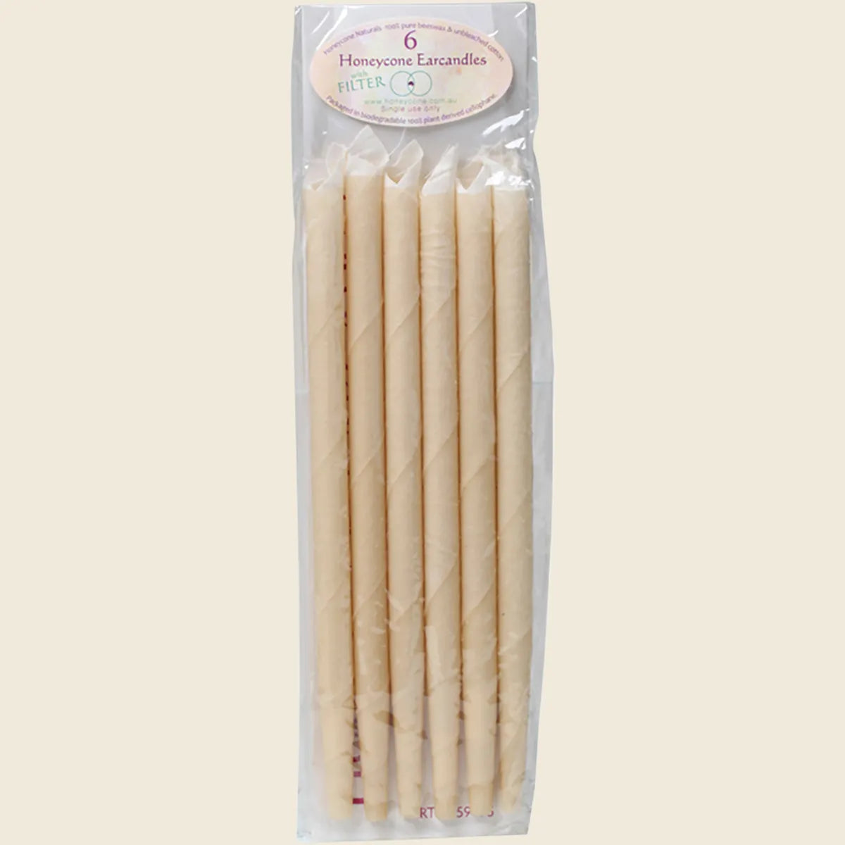 Ear Candles with Filter 100% Unbleached Cotton 6pk