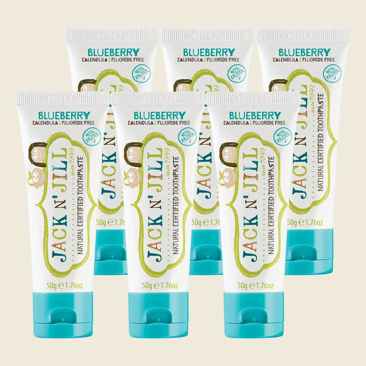 Jack N Jill Natural Toothpaste With Calendula (fluoride Free) Blueberry 50g