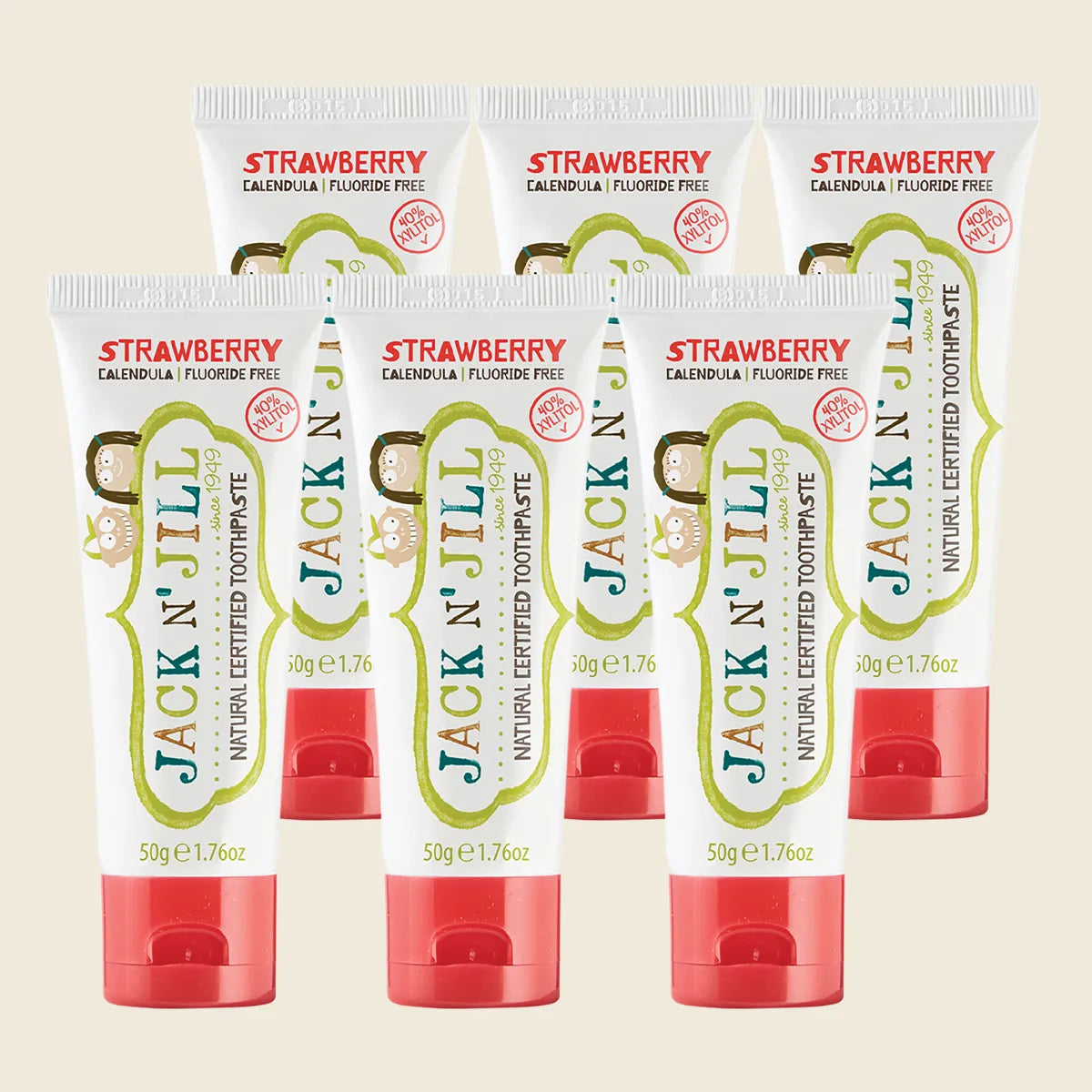 Jack N Jill Natural Toothpaste With Calendula (fluoride Free) Strawberry 50g