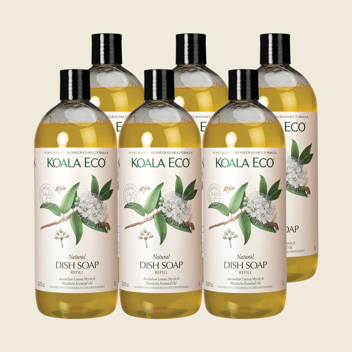 Koala Eco Dish Soap Lemon Myrtle & Mandarin 6x1000ml