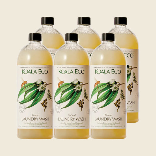 Koala Eco Laundry Wash Lemon Scented Eucalyptus & Rosemary 6x1000ml