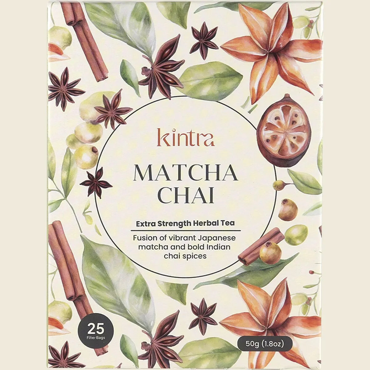 Kintra Blends Matcha Chai Tea Blend Tea Bags 25pk
