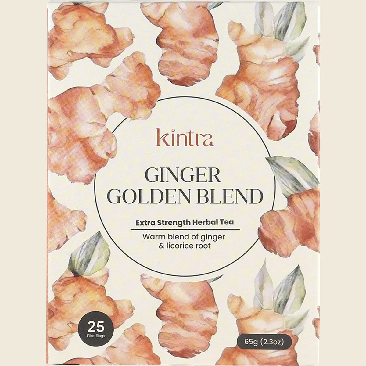 Kintra Blends Herbal Tea Bags Ginger Golden Blend 25pk