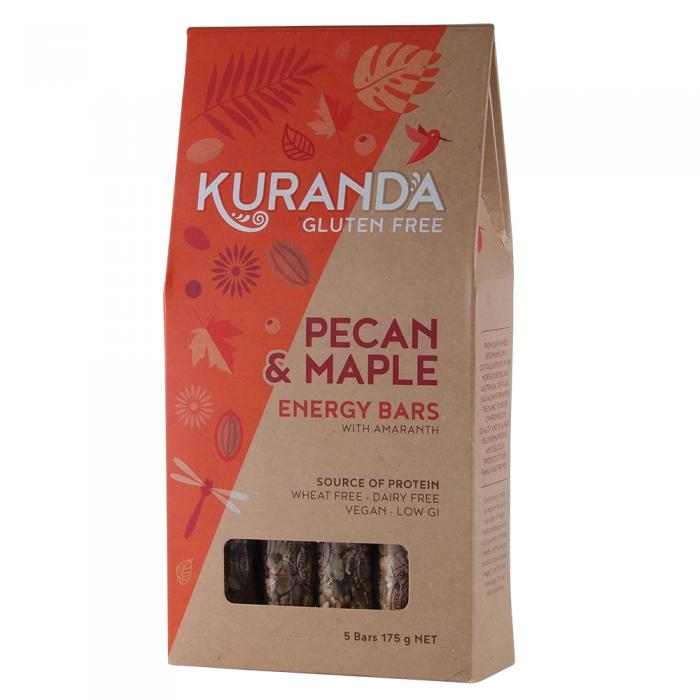 Kuranda Wholefoods Gluten Free Energy Bars Pecan & Maple 35g X 5 Pack