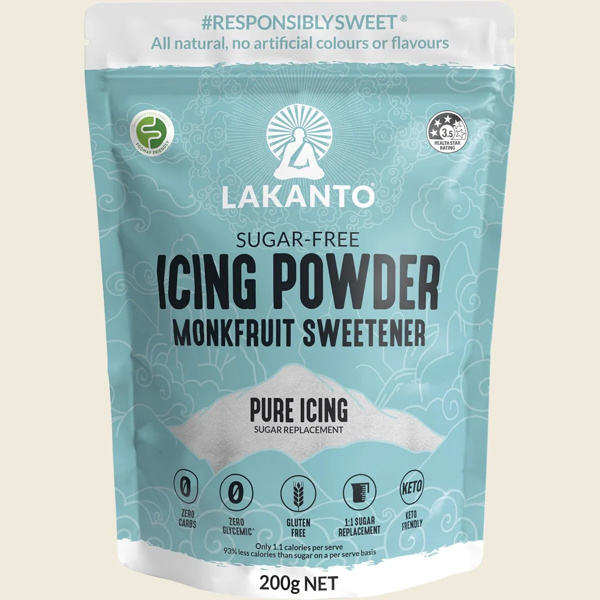 Icing Powder Monkfruit Sweetener 200g