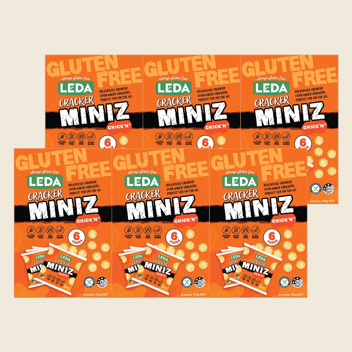 Cracker Miniz Chick'n Multi 6 Pack 6x150g