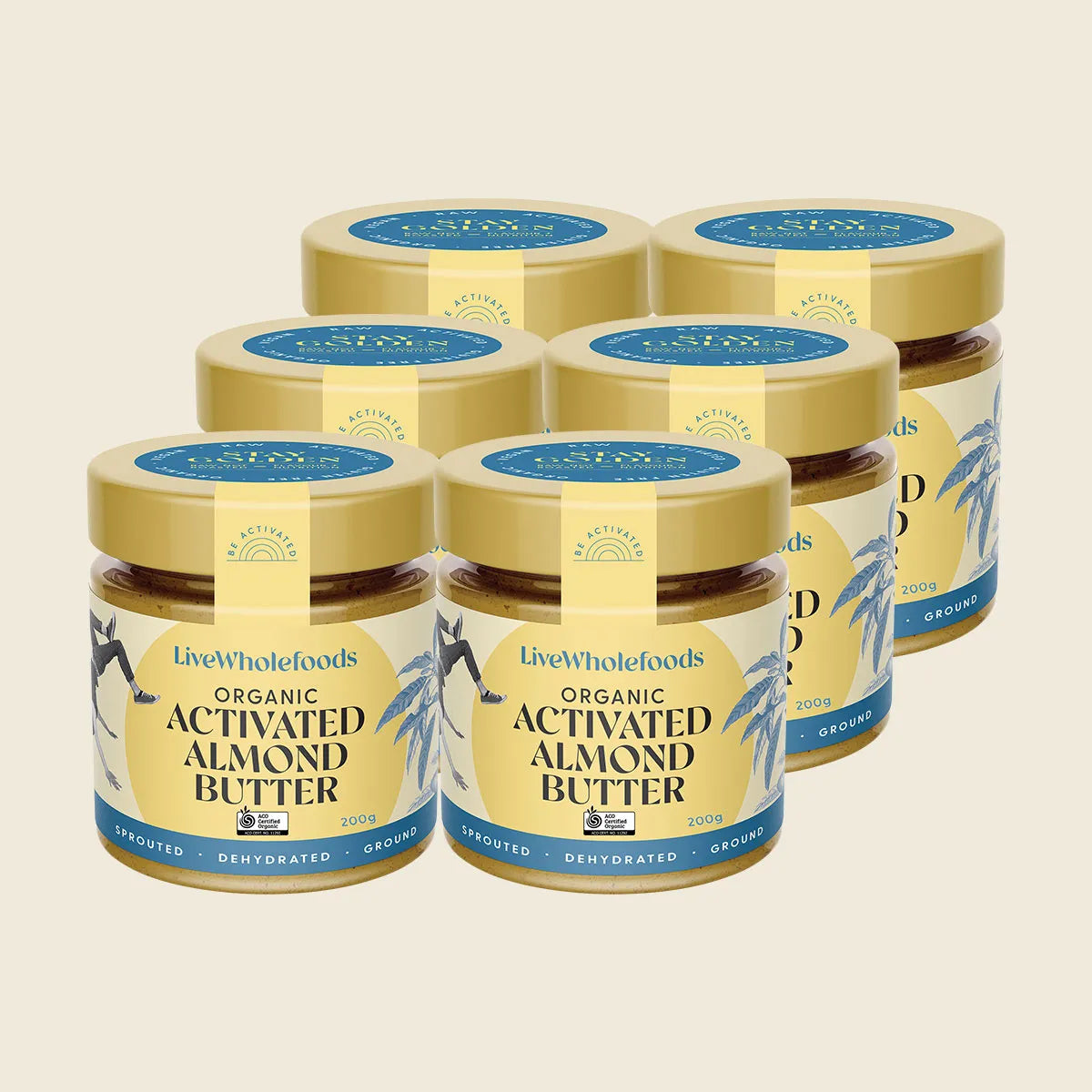 Live Wholefoods Organic Activated Almond Butter 6x200g