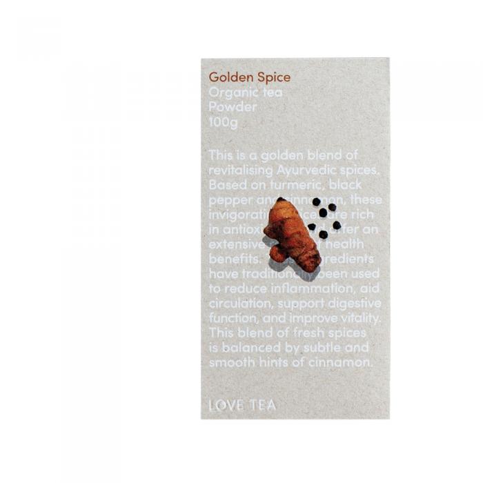 Love Tea Organic Golden Spice Tea Loose Leaf (powdered Spice Blend) 100g