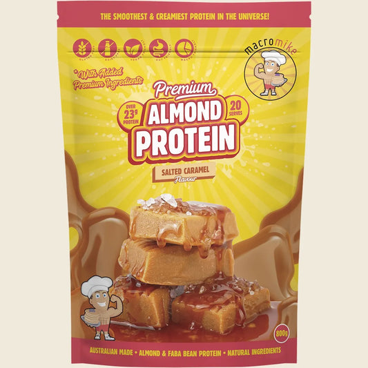 Macro Mike Premium Almond Protein Salted Caramel 800g