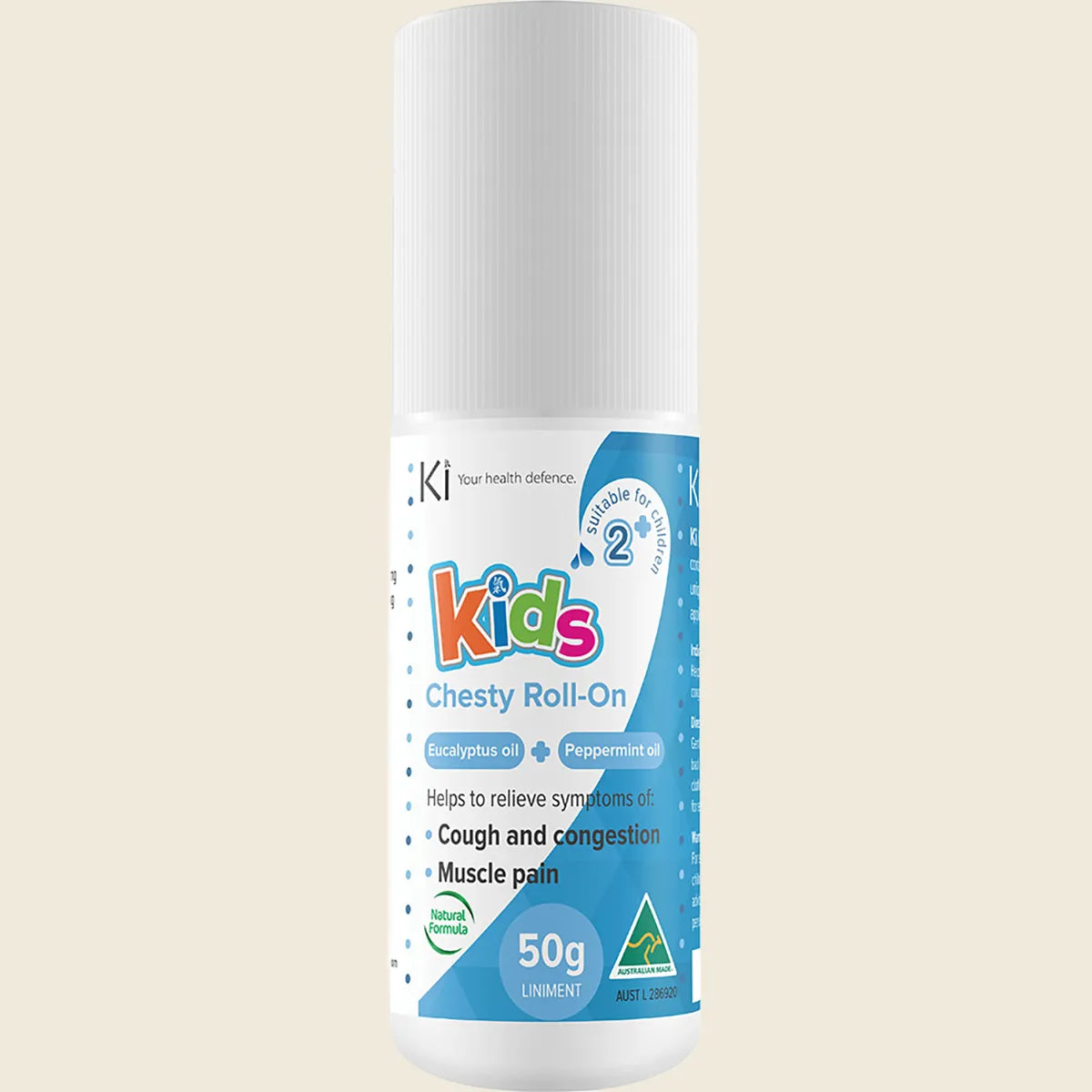 Martin & Pleasance Ki Kids Chesty Roll-on (eucalyptus + Peppermint Oil) 50g