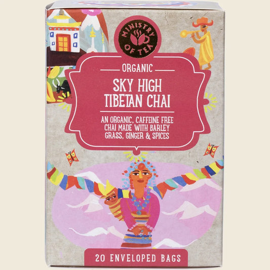 Ministry Of Tea Organic Sky High Tibetan Chai Tea Bags 20pk