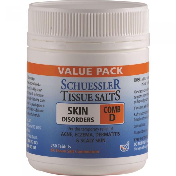 Martin & Pleasance Schuessler Tissue Salts Comb D (skin Disorders) 250t
