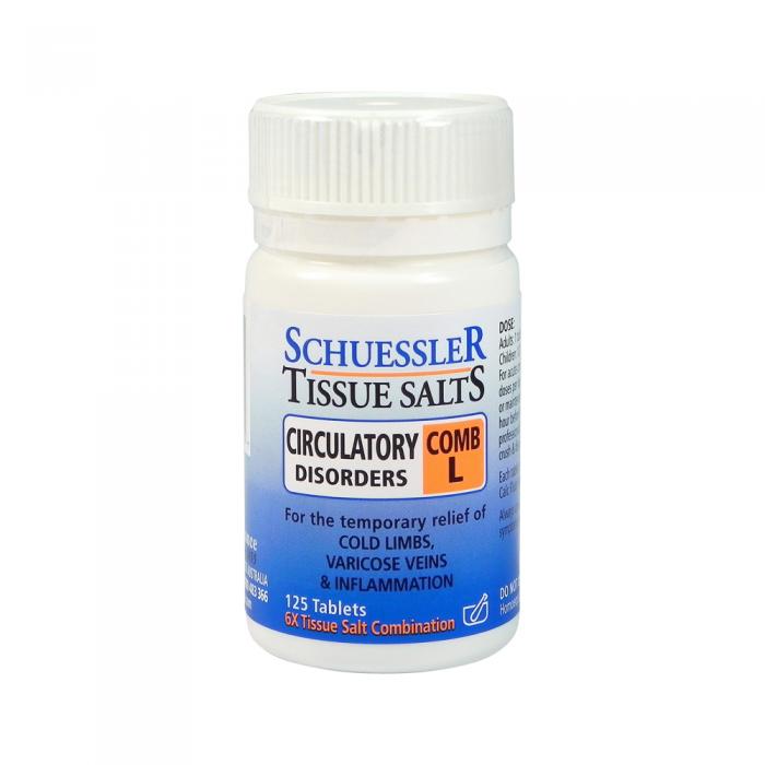 Martin & Pleasance Schuessler Tissue Salts Comb L (circulatory Disorders) 125t