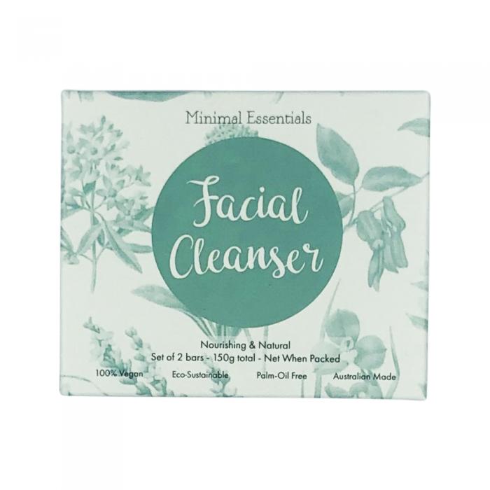 Minimal Essentials Facial Cleansing Bar (nourishing & Natural) X 2 Pack (150g Net)