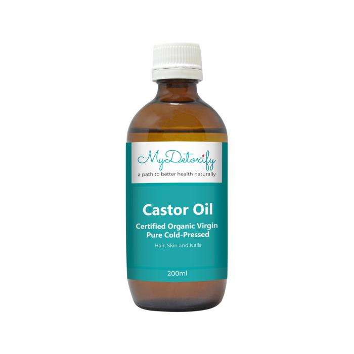 Mydetoxify Certified Organic Virgin Pure Cold-pressed Castor Oil 200ml