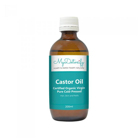 Mydetoxify Certified Organic Virgin Pure Cold-pressed Castor Oil 200ml