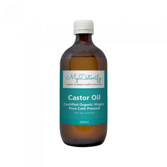 Mydetoxify Certified Organic Virgin Pure Cold-pressed Castor Oil 500ml