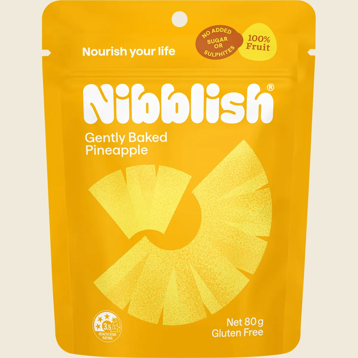 Nibblish Gently Baked Pineapple 80g